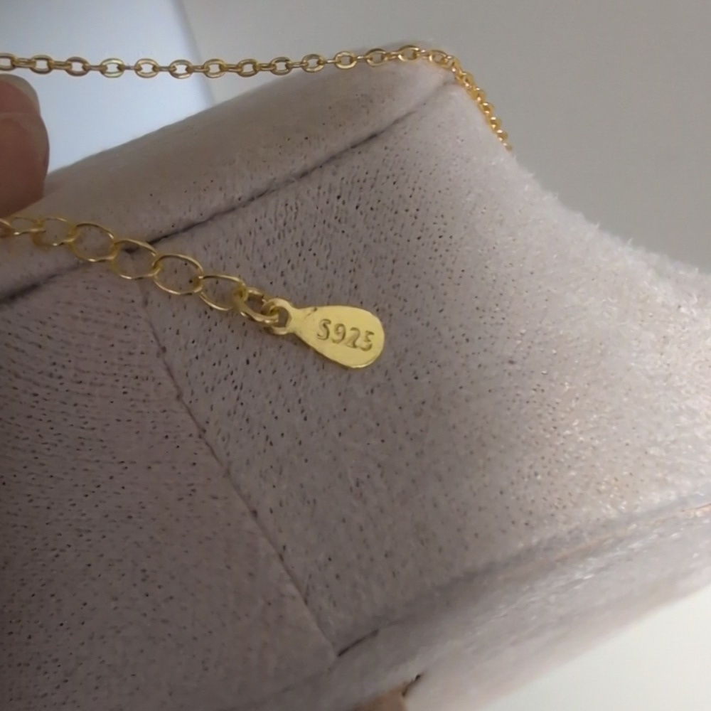 Dainty Sterling Silver Necklace With Star Charm And Cubic Zirconia Accent - Picture 3 of 3